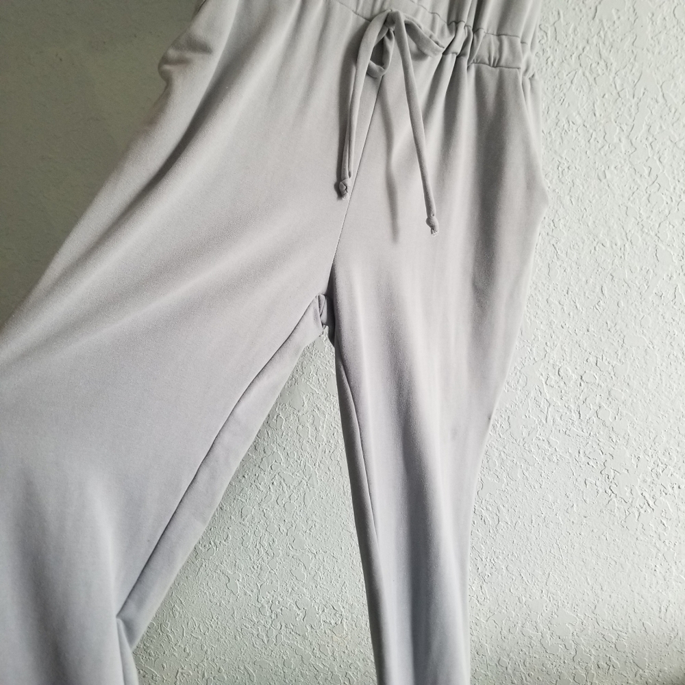 Grey Drawstring Jumpsuit